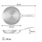 Set of 3 Stainless Steel Fry Pans